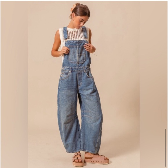 So Me Denim - NWT So Me Good Luck Barrel Denim Relaxed Oversized Jean Overalls